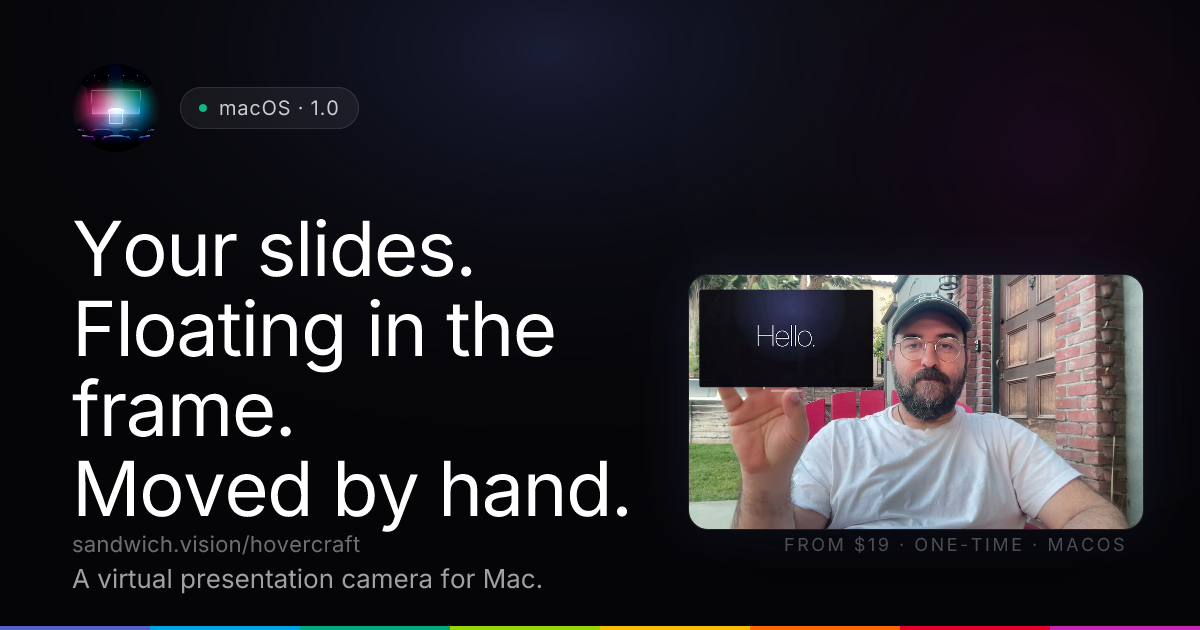Hovercraft—a virtual presentation camera for Mac