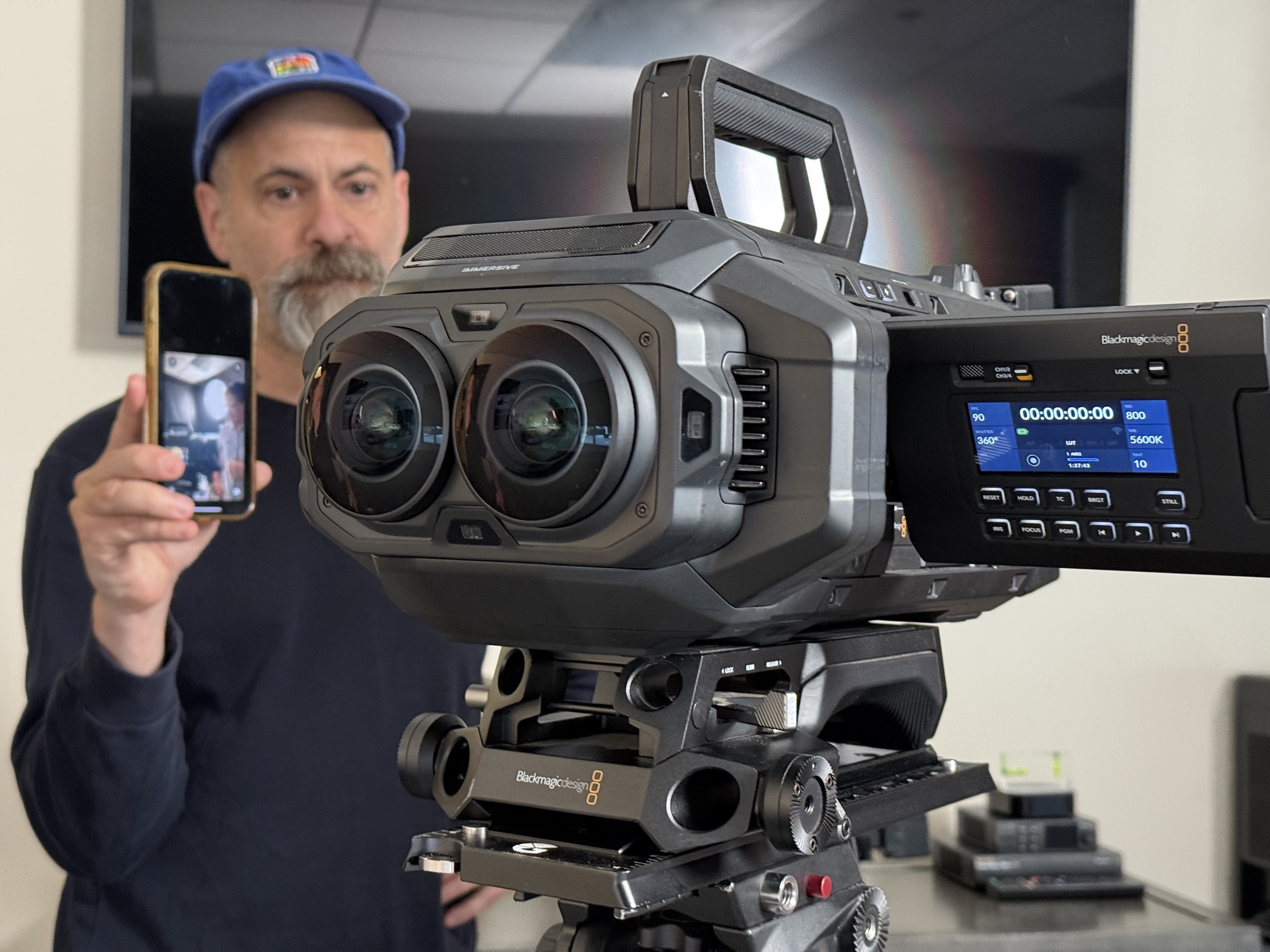 José Marquez photographing the immersive camera