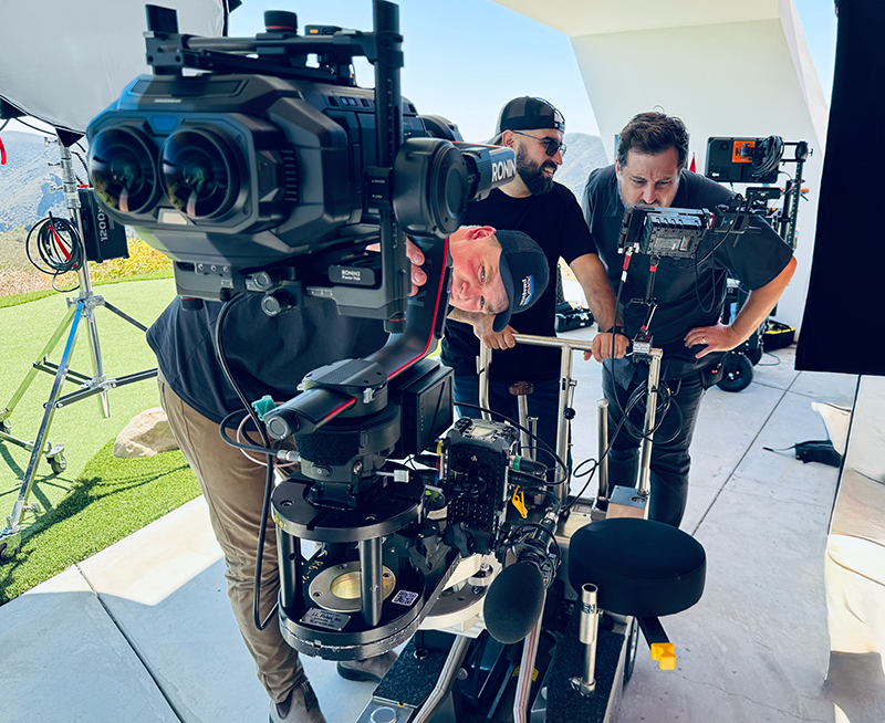 Production crew on location